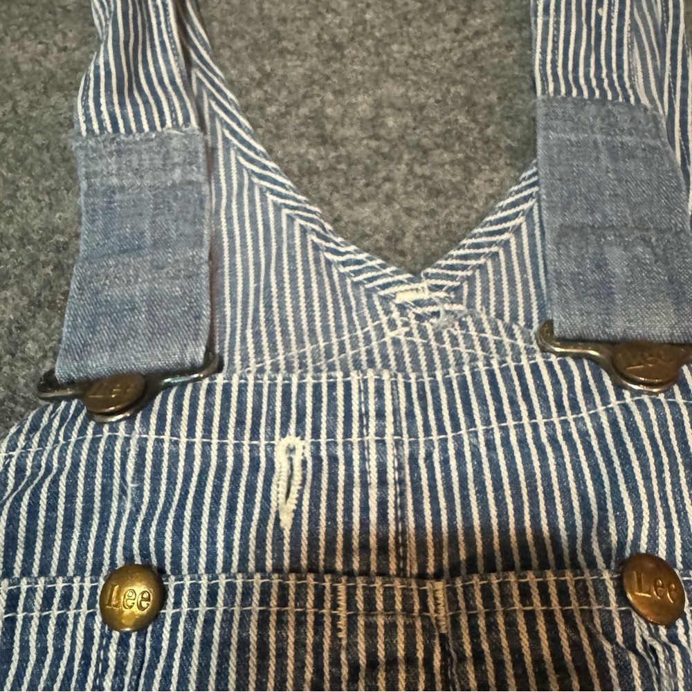 Vintage 60s Lee Hickory Stripe Denim Overalls Railroa… - Gem